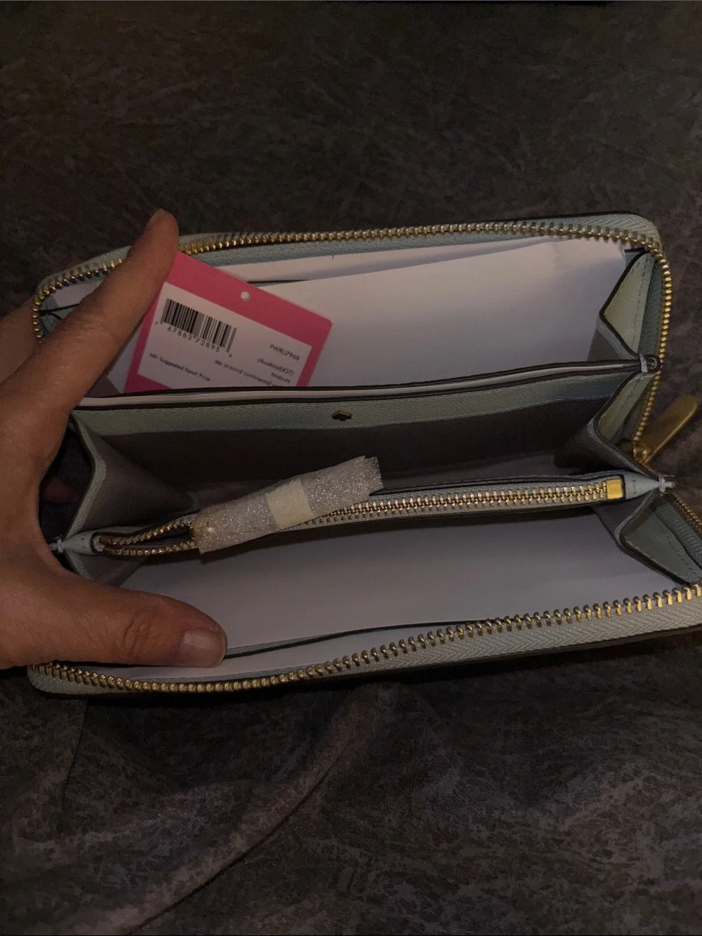 kate spade New York Mint Zip-Around Leather Wallet